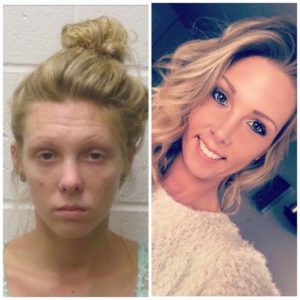 Before and after: Jenna Collins shared this photo her of before she began her recovery journey, and today! (Courtesy Photo/Jenna Collins)