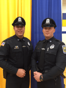 Officer Christopher Mauti (left) and Officer Brian Gervais (right) are Chelmsford's newest police officers. (Courtesy Photo)