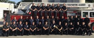 On Friday, July 14, 2017, 36 recruits (34 men and two women) graduated  from the Massachusetts Fire Academy. They came from the 19 fire departments of: Burlington, Cambridge, Falmouth, Framingham, Franklin, Leominster, Mansfield, North Attleboro, Natick, Needham, New Bedford, Newton, Norfolk, Sandwich, Somerville, Sudbury, Tewksbury, Whitman, and Yarmouth. (Massachusetts Department of Fire Services/Courtesy Photo)