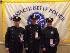 Arlington Police Officers Mike Foley, Scott Paradis, and Brett Blanciforti received Medals of Valor on Thursday. (Arlington Police Photo/Courtesy)