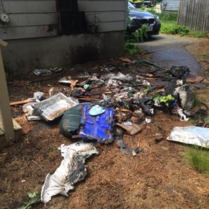 Damage from yesterday's fire at a duplex home in Bedford (Courtesy Photo).