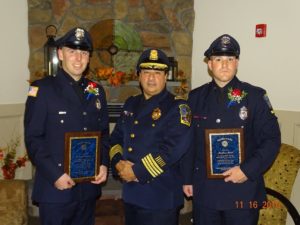 From left to right: Officer William Kannan, Chief Joseph Solomon, Officer Matthew Morel. (Courtesy Photo)