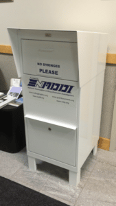 The Rockport Police Department's new medication disposal box located in the lobby of the police station. (Courtesy Photo)