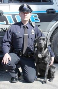 Groton Police K-9 Lola and her partner, Officer Nick Beltz