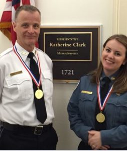 Armstrong Ambulance EMT's Jeff Scott and Rachael Biggins were honored with National Ambulance Association Stars of Life Awards. (Courtesy Photo)