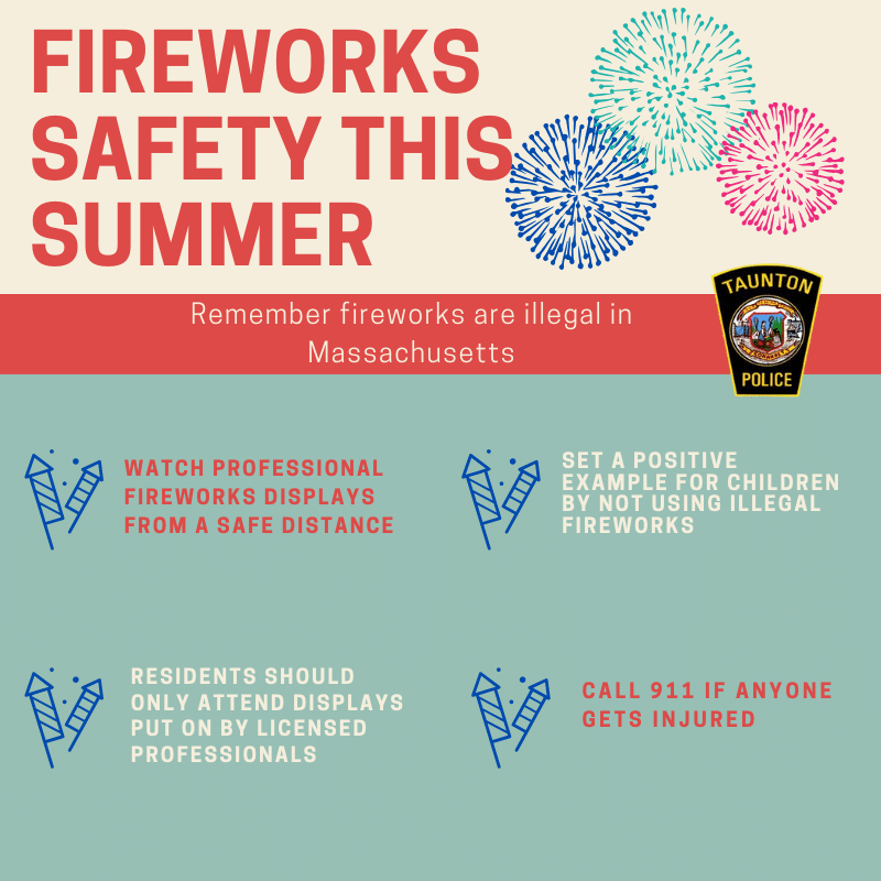 Taunton Police Department Reminds Residents that Use of Fireworks is