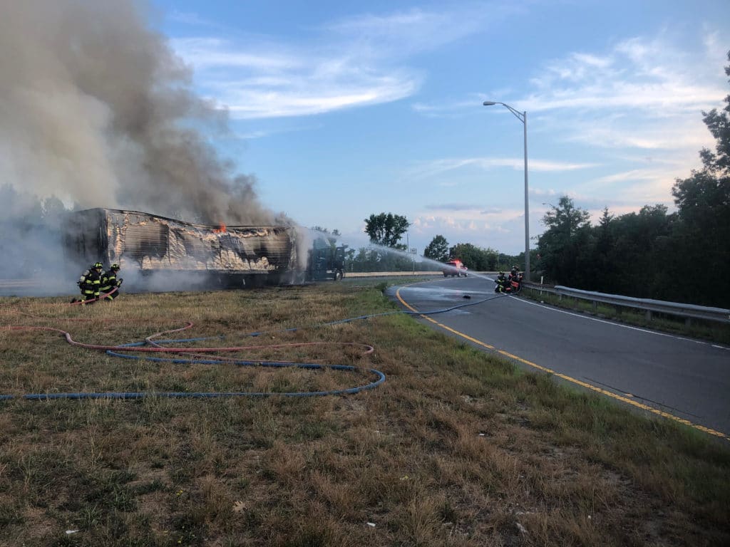 Andover Fire Rescue Extinguishes Tractor Trailer Fire on I-495 South in ...