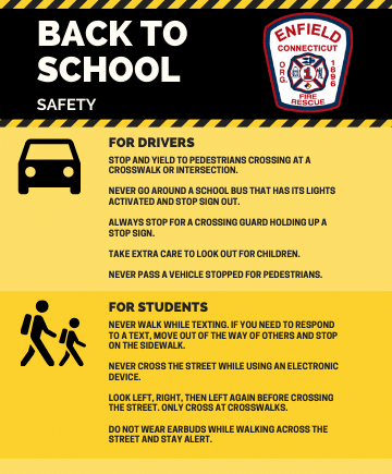 Enfield Fire District 1 Offers Back to School Safety Tips - John ...