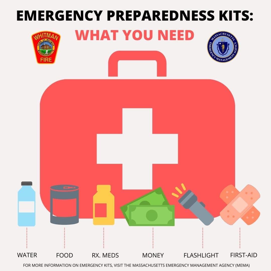 Whitman Fire Department Offers Tips to Create Family Emergency Plan, Build Emergency  Kit - John Guilfoil Public Relations LLC