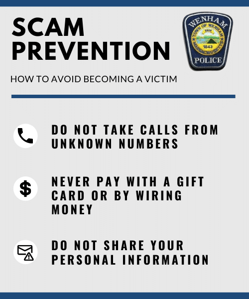 Wenham Police Warn Residents about Common Scams During National Crime ...