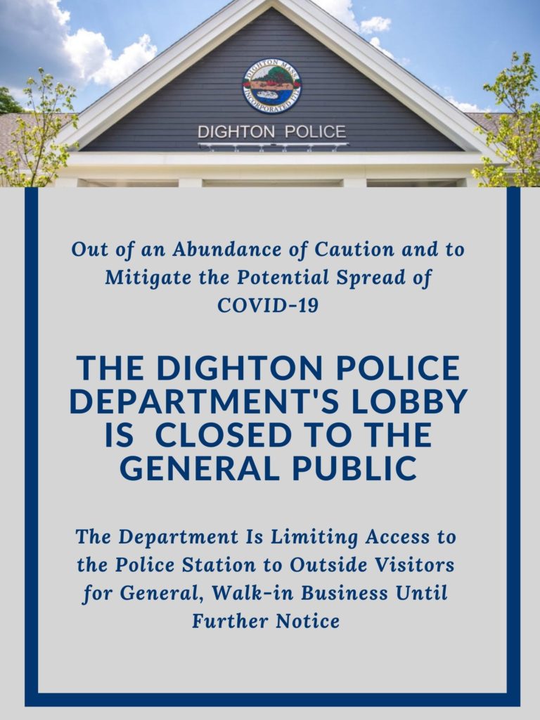 Dighton Police Department Reminds Residents Public Access to Police