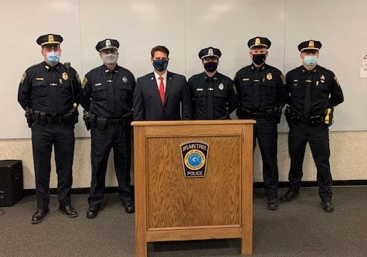 Braintree Police Department Swears in Two New Officers - John Guilfoil ...