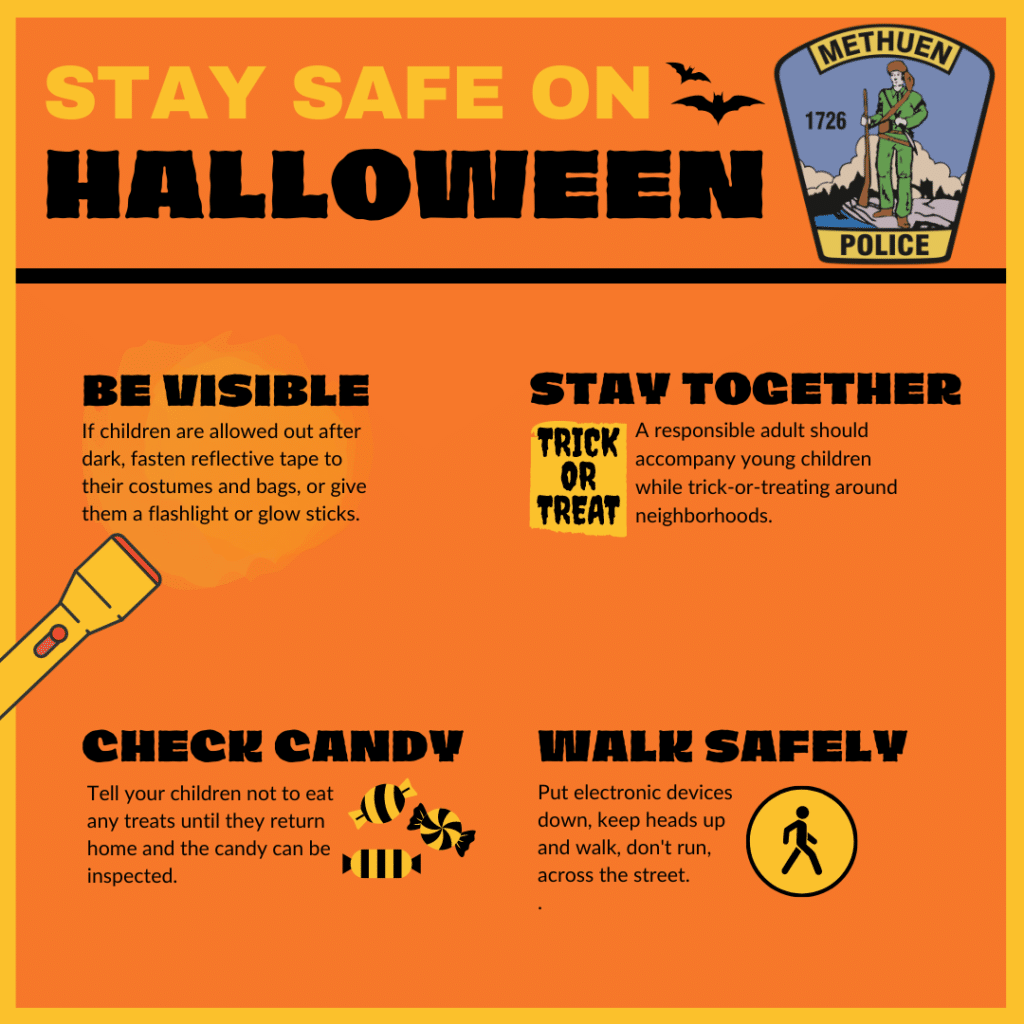 Methuen Police Department Shares Tips for Celebrating Halloween and