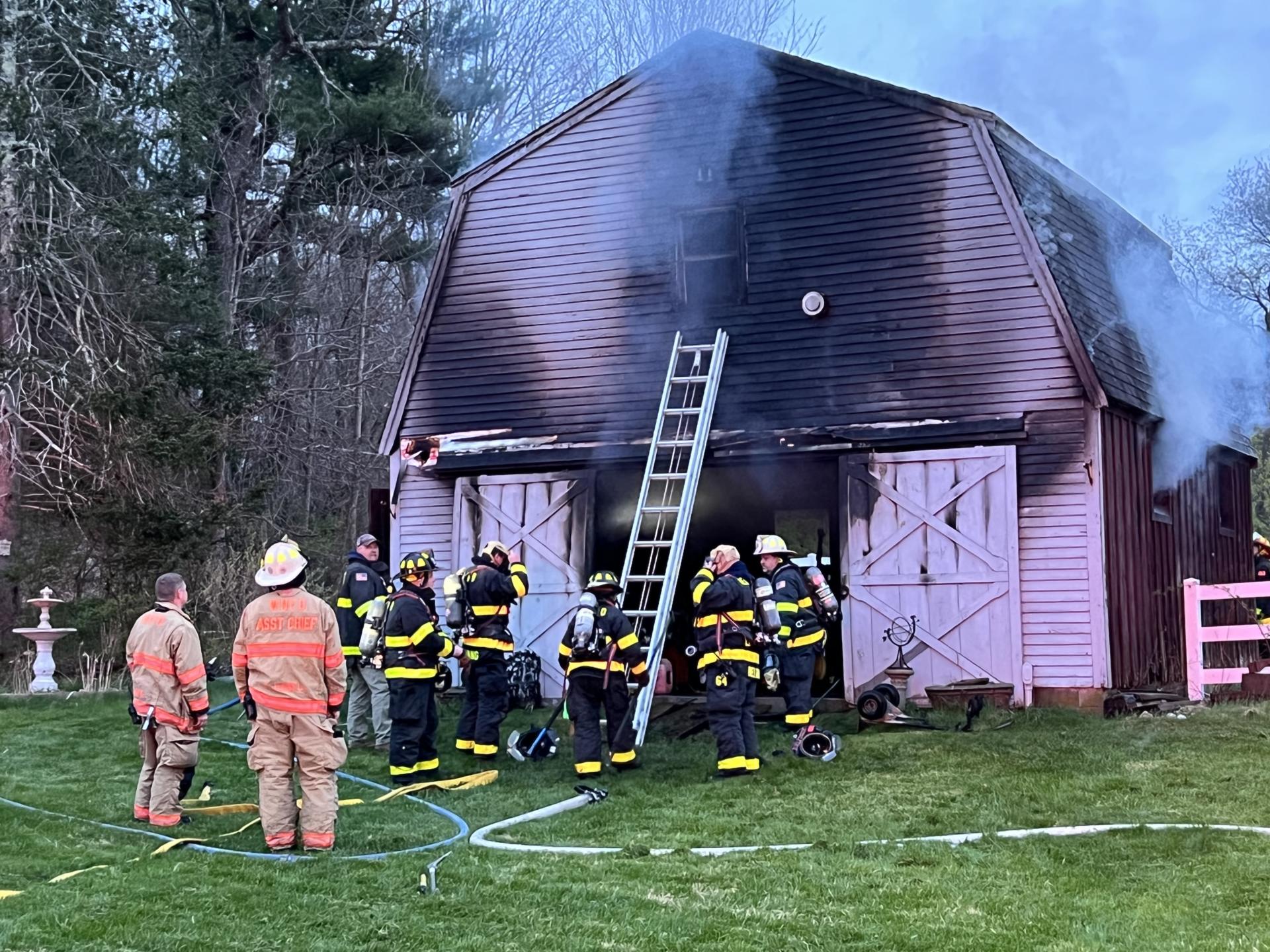 West Newbury Fire Department Battles Barn Fire John Guilfoil Public