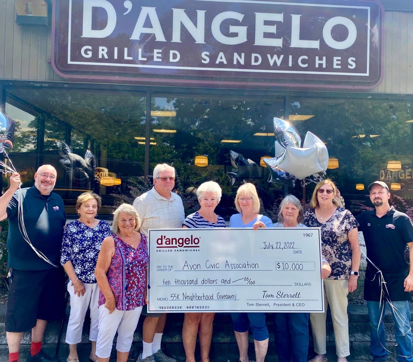 Avon Civic Association Awarded $10,000 Through D’Angelo $55K ...