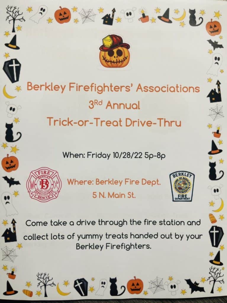 Berkley Fire Rescue Invites Community to Annual TrickorTreat Drive