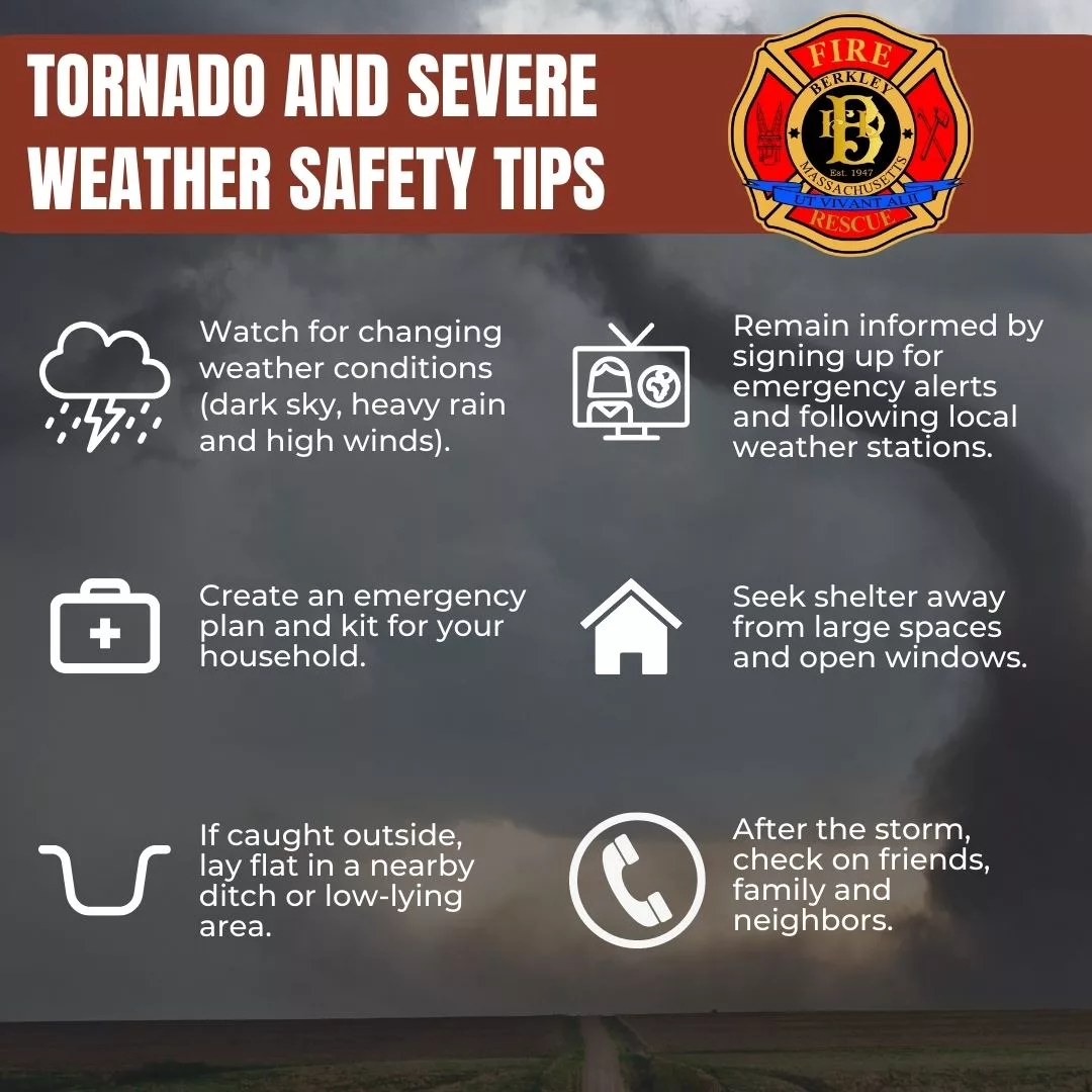 Berkley Fire Rescue Offers Severe Weather and Tornado Safety Tips ...