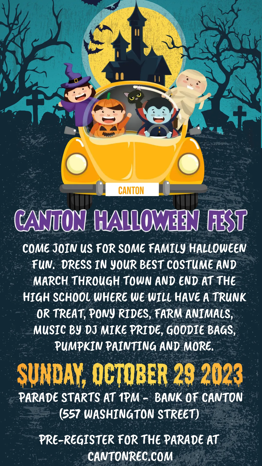 Canton Parks and Recreation Hosting Halloween Fest This Weekend John