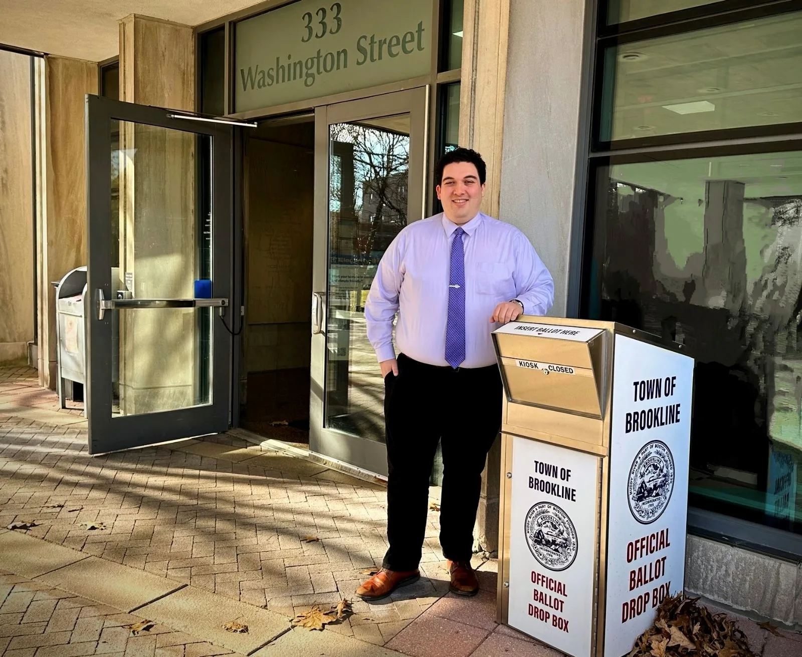 Brookline Town Clerk Installs New Ballot Drop Boxes - John Guilfoil ...