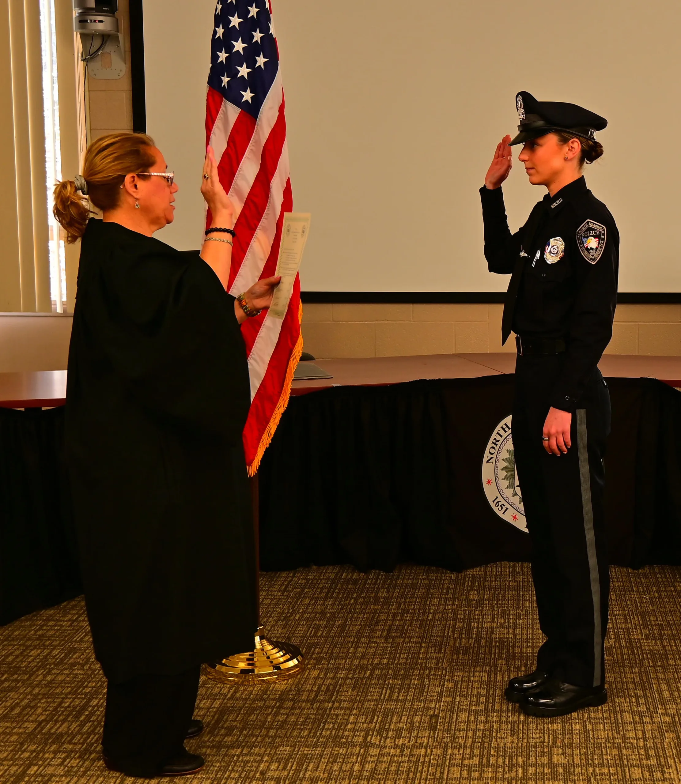 North Reading Police Welcomes New Officer at Swearing In Ceremony ...