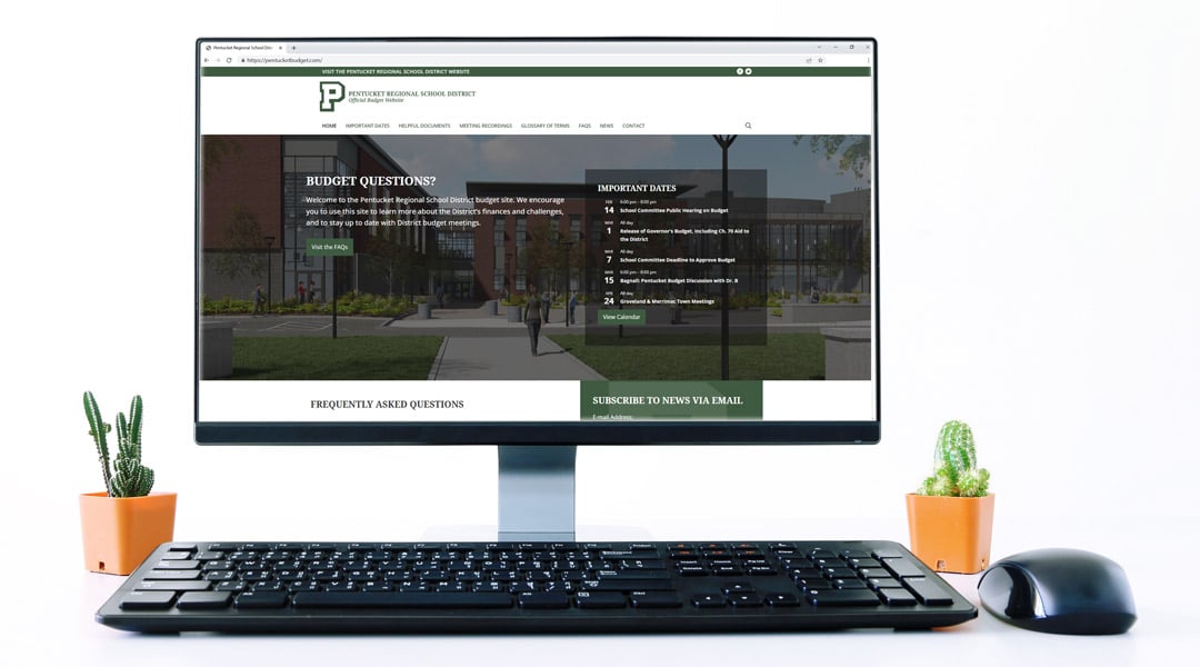 Pentucket Regional School District Budget Portal mockup